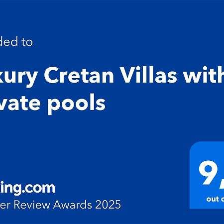 Luxury Cretan Villas With Private Pools Gallos Exterior photo